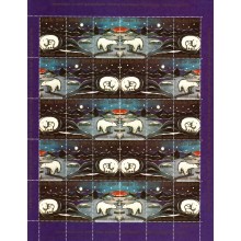 1980 - Grønland - Julemærkeark Isbjørne - Frimærke - Postfrisk.